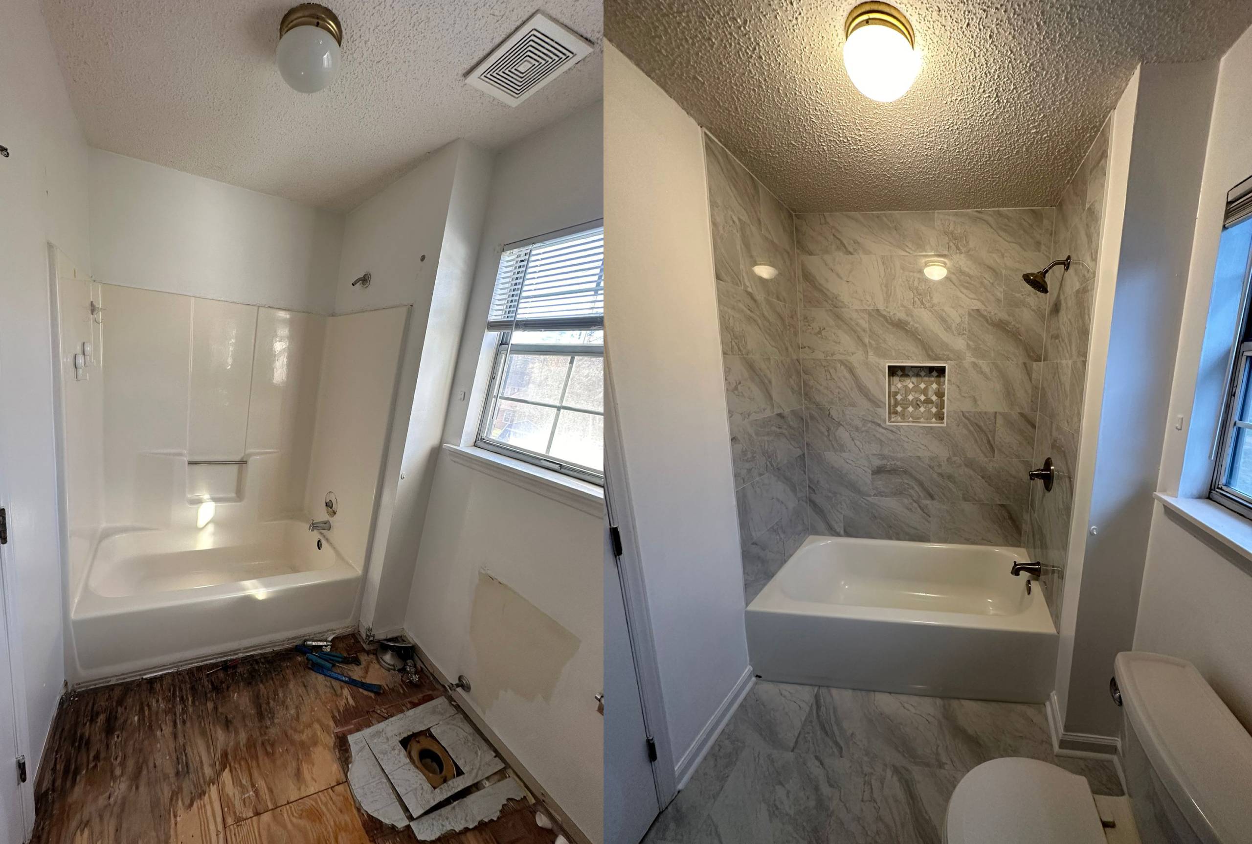 Before and after transformation