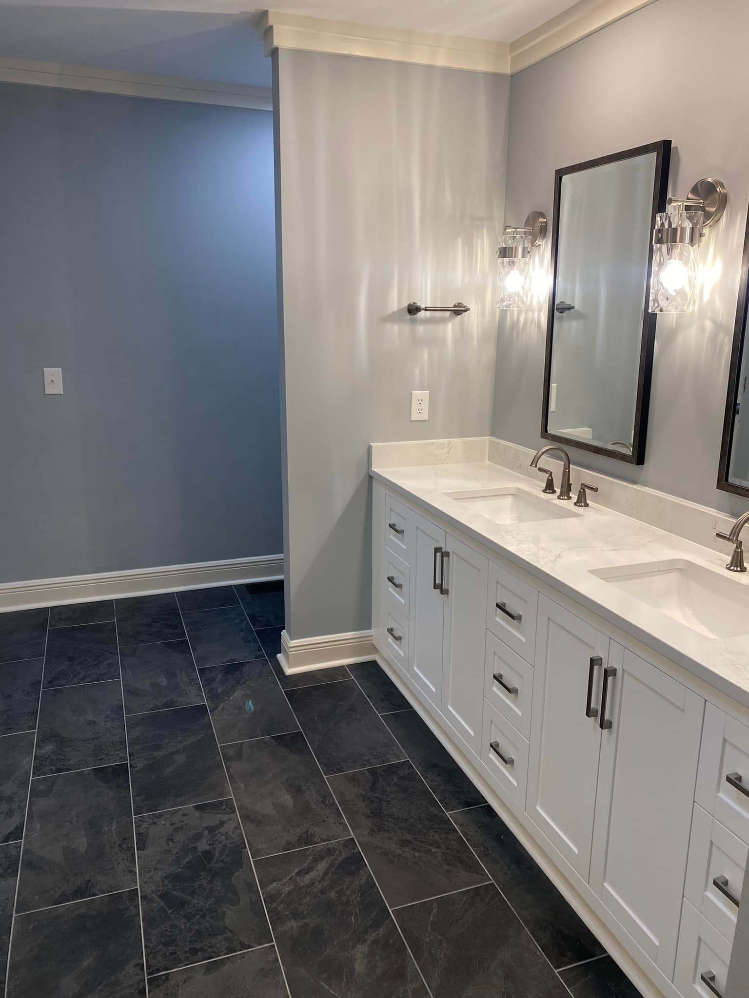 Luxury bathroom renovation before and after