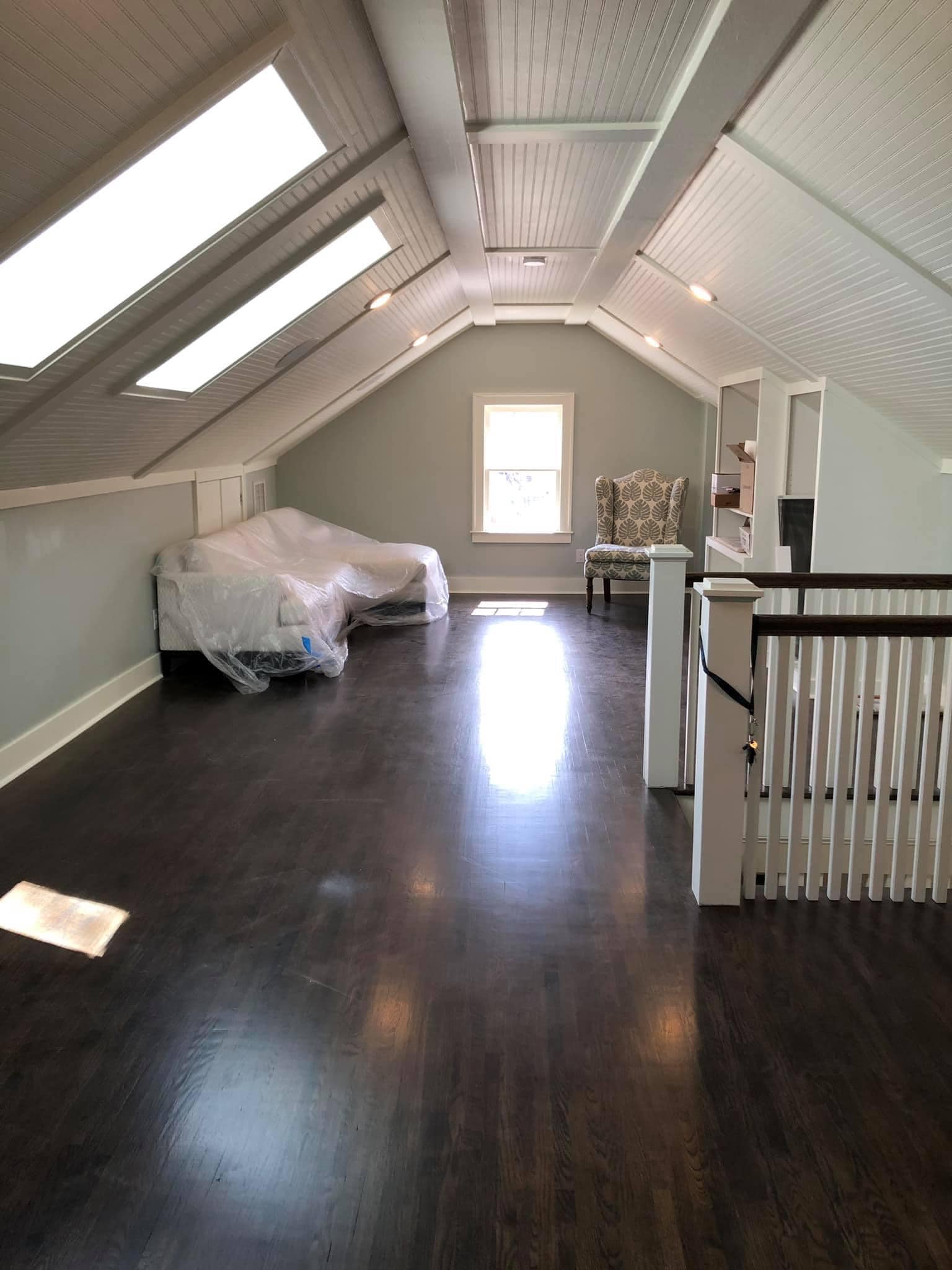 Family room expansion before and after